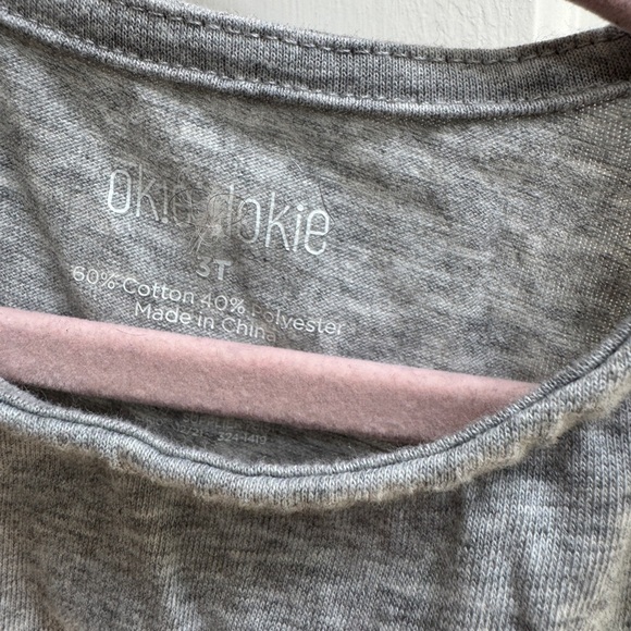 NWOT Okie Dokie 3T Girls Gray and Orange Unicorn Sunset Ocean Tank Top Shirt - Picture 4 of 5